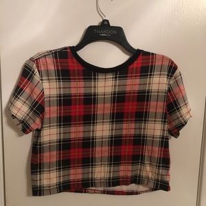 Plaid Red Crop Top